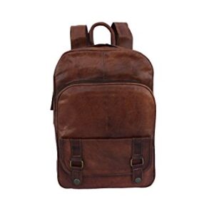 Vintage Leather Backpack Shoulder Bag Fits 13 Inch MacBook / Laptop | Men Women Office Rucksack | Unisex Teens College School Book Bags