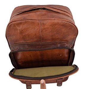 Vintage Leather Backpack Shoulder Bag Fits 13 Inch MacBook / Laptop | Men Women Office Rucksack | Unisex Teens College School Book Bags