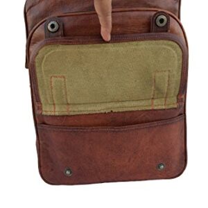 Vintage Leather Backpack Shoulder Bag Fits 13 Inch MacBook / Laptop | Men Women Office Rucksack | Unisex Teens College School Book Bags