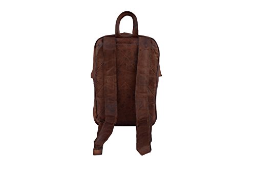 Vintage Leather Backpack Shoulder Bag Fits 13 Inch MacBook / Laptop | Men Women Office Rucksack | Unisex Teens College School Book Bags