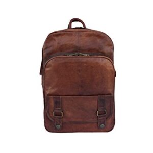 Vintage Leather Backpack Shoulder Bag Fits 13 Inch MacBook / Laptop | Men Women Office Rucksack | Unisex Teens College School Book Bags