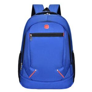 cuteam laptop backpack solid color load-reducing large capacity school bag bookbag for middle school students (blue, 17.72″ x 12.2″ x 6.3″)