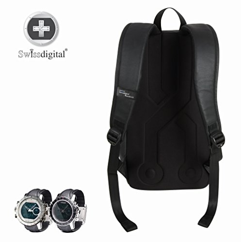 Swissdigital Design Sound Byte Laptop Gaming Backpack, With Bluetooth Speaker, Charging Port, For Laptops up to 15", Black (SD-03B)