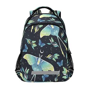 teal moth butterfly backpacks travel laptop daypack school book bag for men women teens kids