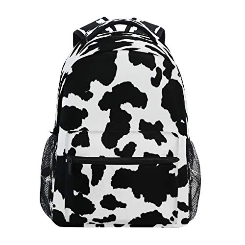 Backpack Geometrical Animal Skin Cow Print Travel Daypack Large Capacity Rucksack High School Book Bag Computer Laptop Bag for Girls Boys Women Men…