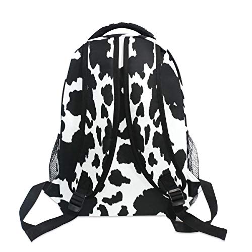 Backpack Geometrical Animal Skin Cow Print Travel Daypack Large Capacity Rucksack High School Book Bag Computer Laptop Bag for Girls Boys Women Men…