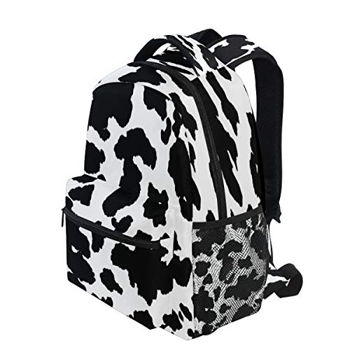 Backpack Geometrical Animal Skin Cow Print Travel Daypack Large Capacity Rucksack High School Book Bag Computer Laptop Bag for Girls Boys Women Men…