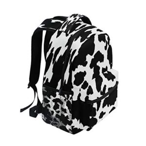 Backpack Geometrical Animal Skin Cow Print Travel Daypack Large Capacity Rucksack High School Book Bag Computer Laptop Bag for Girls Boys Women Men…