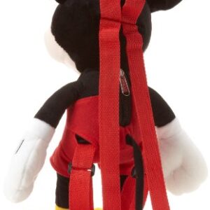 Disney Little Girls' Mickey Plush 3D Backpack, Red, One Size