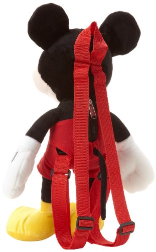 Disney Little Girls' Mickey Plush 3D Backpack, Red, One Size