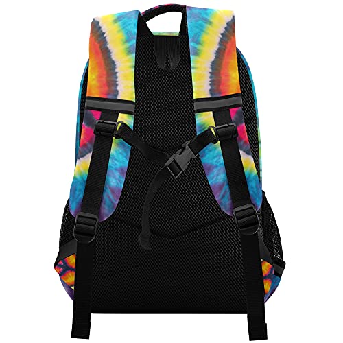 ALAZA Peace Sign Design Tie Dye Backpack Purse for Women Men Personalized Laptop Notebook Tablet School Bag Stylish Casual Daypack, 13 14 15.6 inch