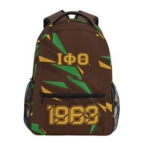 bbgreek iota phi theta fraternity paraphernalia – greek letters – casual college travel backpack for men, book bag for school – officially licensed