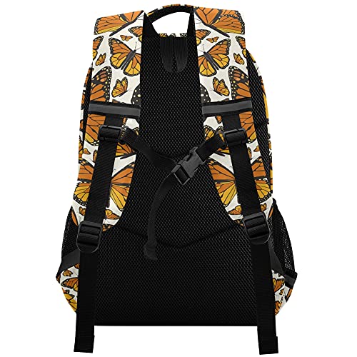 ALAZA Monarch Flying Butterfly Print Backpack Purse for Women Men Personalized Laptop Notebook Tablet School Bag Stylish Casual Daypack, 13 14 15.6 inch, Multicolor, One Size