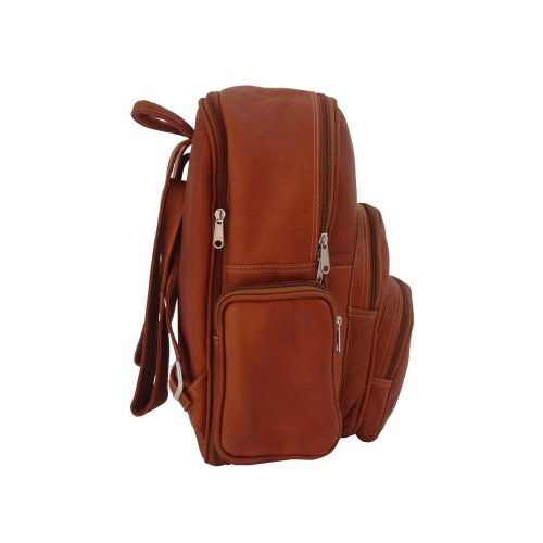 Piel Leather Expandable Backpack, Saddle, One Size