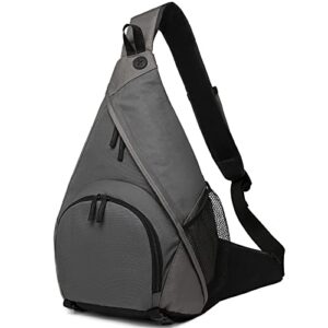 airbuyw sling backpack, sling bag chest shoulder crossbody bag pack multipurpose daypack for men women hiking travel outdoor, grey