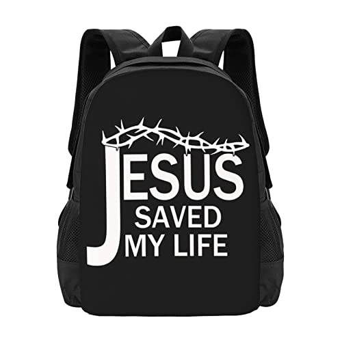 DARLEKS Jesus Christian Faith Cross Backpacks For Teen,Large-Capacity Backpacks, Casual School Bags, School Bags, Lightweight Water-Repellent School Bags And Travel Bags, Black