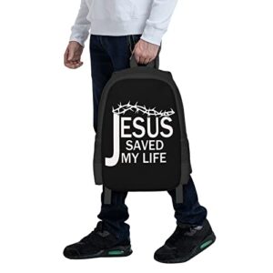 DARLEKS Jesus Christian Faith Cross Backpacks For Teen,Large-Capacity Backpacks, Casual School Bags, School Bags, Lightweight Water-Repellent School Bags And Travel Bags, Black