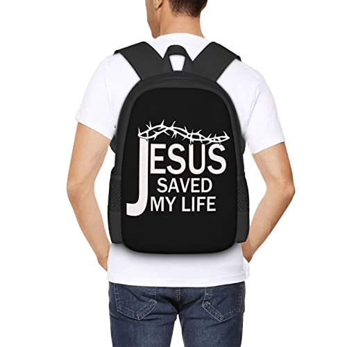 DARLEKS Jesus Christian Faith Cross Backpacks For Teen,Large-Capacity Backpacks, Casual School Bags, School Bags, Lightweight Water-Repellent School Bags And Travel Bags, Black