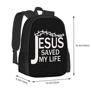 DARLEKS Jesus Christian Faith Cross Backpacks For Teen,Large-Capacity Backpacks, Casual School Bags, School Bags, Lightweight Water-Repellent School Bags And Travel Bags, Black