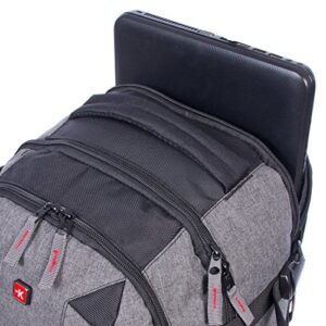 New Black Computer Backpack / Laptop Organizer S-Kross By Swiss Travel Products