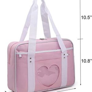 HEHELIFE Heart Kawaii Bag with Kawaii Wallet & Rabbit Pin Doll,ITA Japanese School Bag Kawaii shoulder bag for Women laptop bag Kawaii Backpack Girls