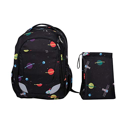 Crckt Youth Backpack, 3 Piece Set with Lunch Kit and Matching Ice Pack,space