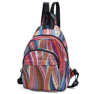 Black Butterfly Women's Premium Backpack, Crossbody Bags Upgrade, Light and Small Style Chest Bag, Fashion Chest Pack (50-multicolor)