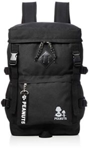 snoopy(スヌーピー) women silhouette snoopy w belt square backpack, black x black (spr-687)