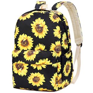 sunflower backpack for girls, floral school bags bookbags