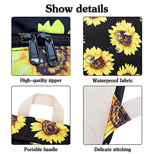 Sunflower Backpack for Girls, Floral School Bags Bookbags