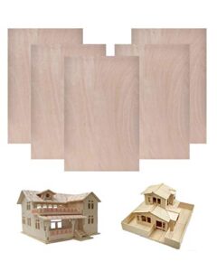 basswood sheets 1/16,thin plywood wood sheets for crafts 1/16 ×8×12 inch,5 pieces