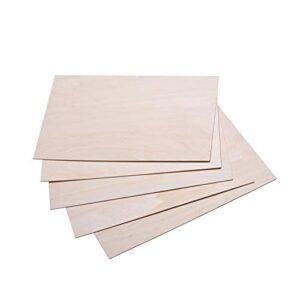 Basswood Sheets 1/16,Thin Plywood Wood Sheets for Crafts 1/16 ×8×12 Inch,5 Pieces