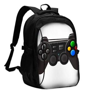 swono game controller backpack with usb port school work backpack for women men