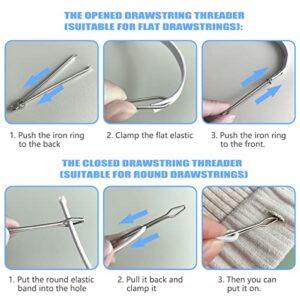 Needle Threaders Tool Set 19 in 1 for Hand Sewing, Sewing Machine, DIY (5 Pcs Gourd Shaped Threaders + 5 Pcs Thumb Shaped Threaders + 2 Pcs Drawstring Threaders + 2 Pcs Seam Rippers + 5Pcs Needles)…