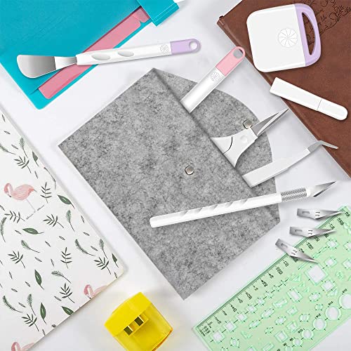 13 Pcs Vinyl Weeding Tools Stainless Steel Plotter Accessories HTV, Precision Carving Craft Hobby Knife Kit +1 Piece Storage Bag, Silhouettes, Cameos, DIY Art Work Cutting,Scrapbook