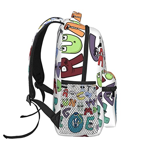 Alphabet Lore Backpacks for Boys Girls Teens Book Bag Travel Hiking Camping Work Bags