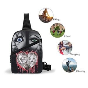 Bride-Of-Chucky Chest Bag Sling Backpack For Men&Women Crossbody Daypack Lightweight Shoulder Bag