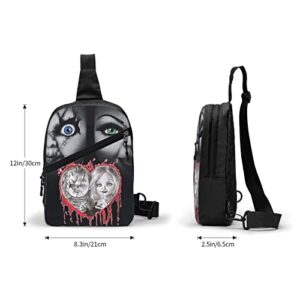 Bride-Of-Chucky Chest Bag Sling Backpack For Men&Women Crossbody Daypack Lightweight Shoulder Bag