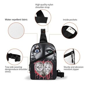 Bride-Of-Chucky Chest Bag Sling Backpack For Men&Women Crossbody Daypack Lightweight Shoulder Bag