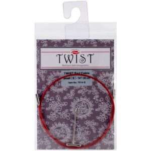 chiaogoo 8-inch twist lace interchangeable cables, small, red (7508-s)