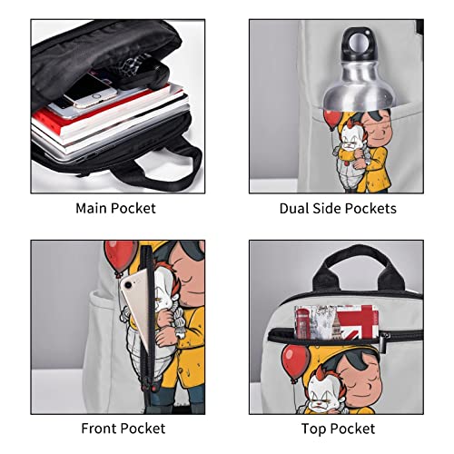 Business Unisex Durable Laptops Backpacks Work Cartoon Bookbags College School Computer Bag Gifts for Men/Women Girls