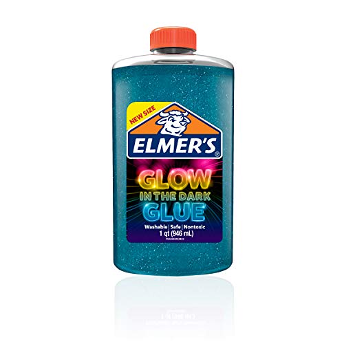 Elmer’s Glow in The Dark Liquid Glue, Washable, Blue, 1 Quart, Glue for Making Slime