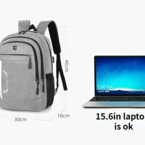 RRRWEI Laptop Backpack 15.6 Inch Slim Computer Bag,Business Travel Anti Theft Durable Backpack Usb Charging Port,For College School (black)