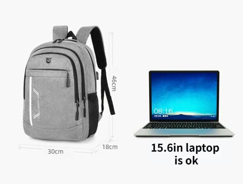 RRRWEI Laptop Backpack 15.6 Inch Slim Computer Bag,Business Travel Anti Theft Durable Backpack Usb Charging Port,For College School (black)