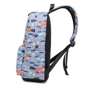 Wadirum Girl Fashion Printed School Bag Cute Backpack Purse for Women Fox