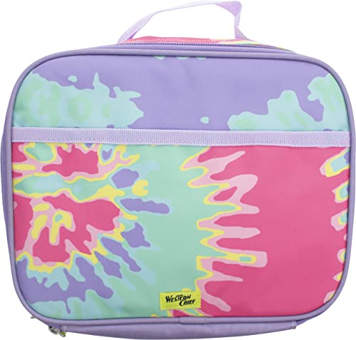 Western Chief Multi Compartment Backpack Bundle with Lunch Box and Pencil Pouch for Boys and Girls, Tie Dye, Medium