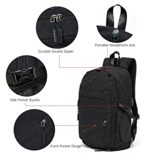 Basketball Backpack Bag for Laptop ,Sports Soccer with Ball Compartment,Black