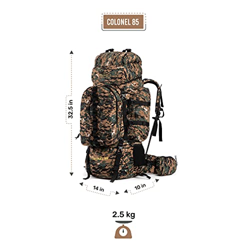 TriPole Colonel 85 litres Rucksack + Detachable Day Pack, Digital Camouflage