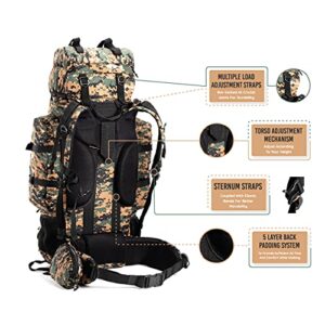 TriPole Colonel 85 litres Rucksack + Detachable Day Pack, Digital Camouflage