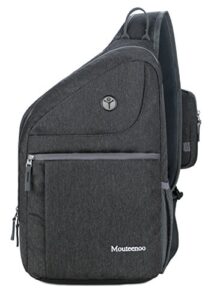 mouteenoo sling backpack for men and women bag (dark grey)